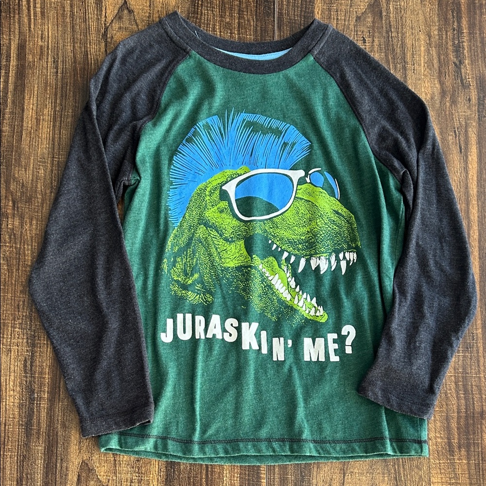 “Juraskin Me?”Dinosaur Kids Shirt